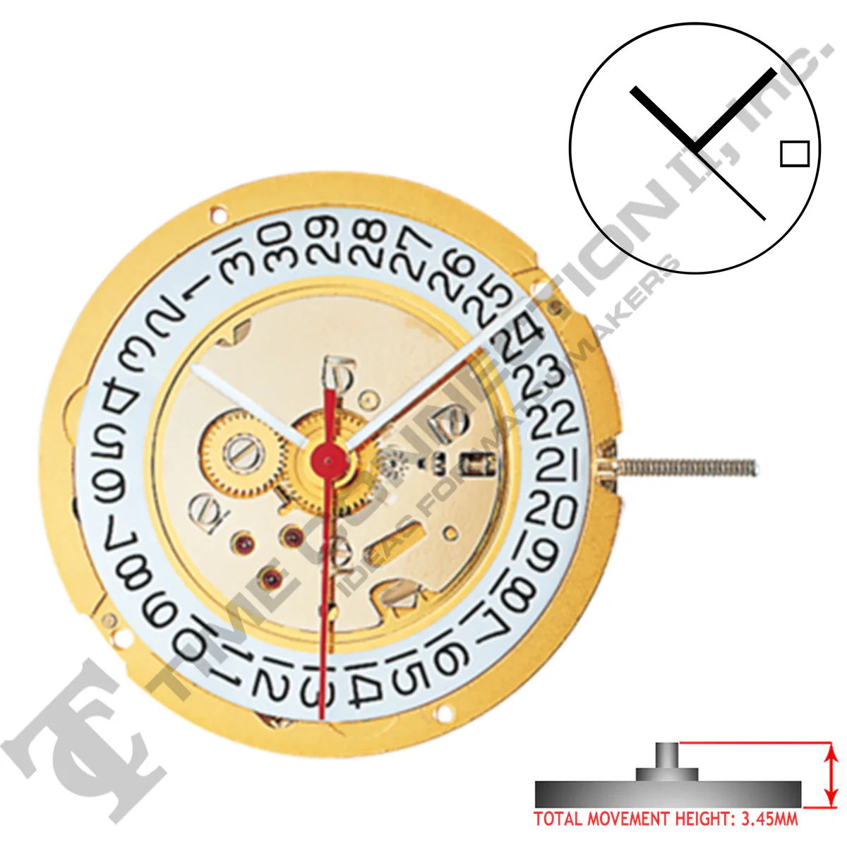 Harley Ronda 1005 3 Hands Swiss Made Quartz Movement Ht. 3.45MM (Various Dates) - Image 2