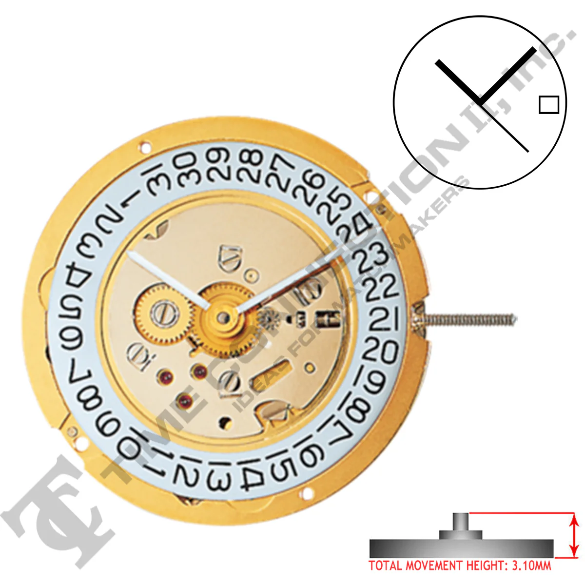 Harley Ronda 1006 2 Hands Swiss Made Quartz Movement Ht. 3.10MM (Various Dates) - Image 2