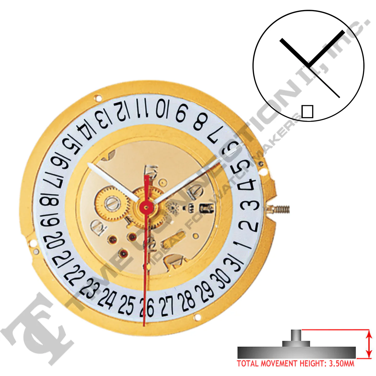 Harley Ronda 1015 3 Hands Swiss Made Quartz Movement Ht. 3.50MM (Various Dates) - Image 3