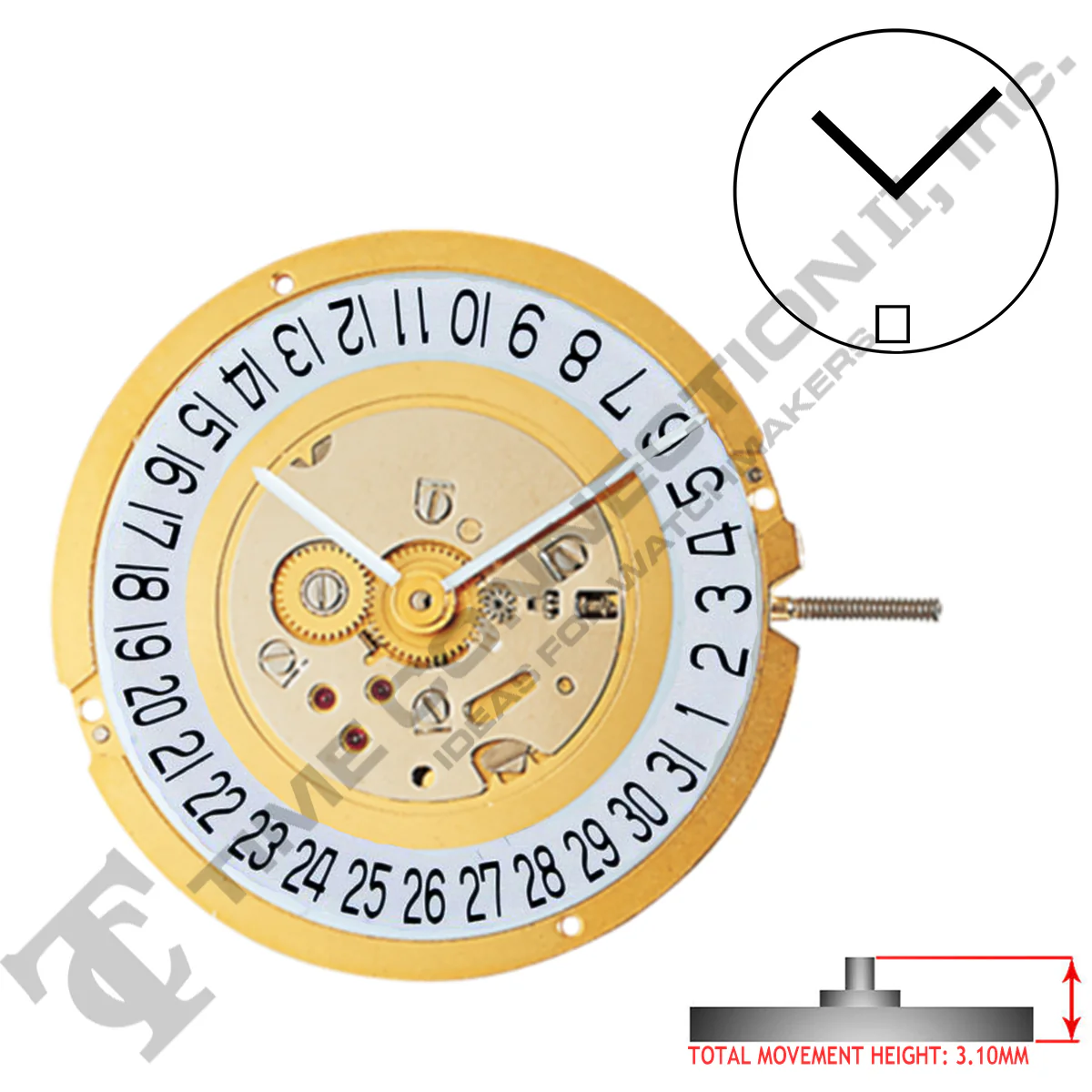 Harley Ronda 1016 2 Hands Swiss Made Quartz Movement (Various Heights) - Image 3