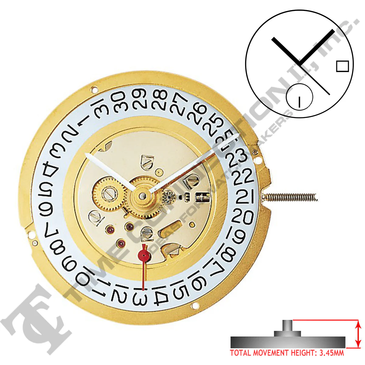 Harley Ronda 1019 3 Hands Swiss Made Quartz Movement (Various Heights) - Image 3