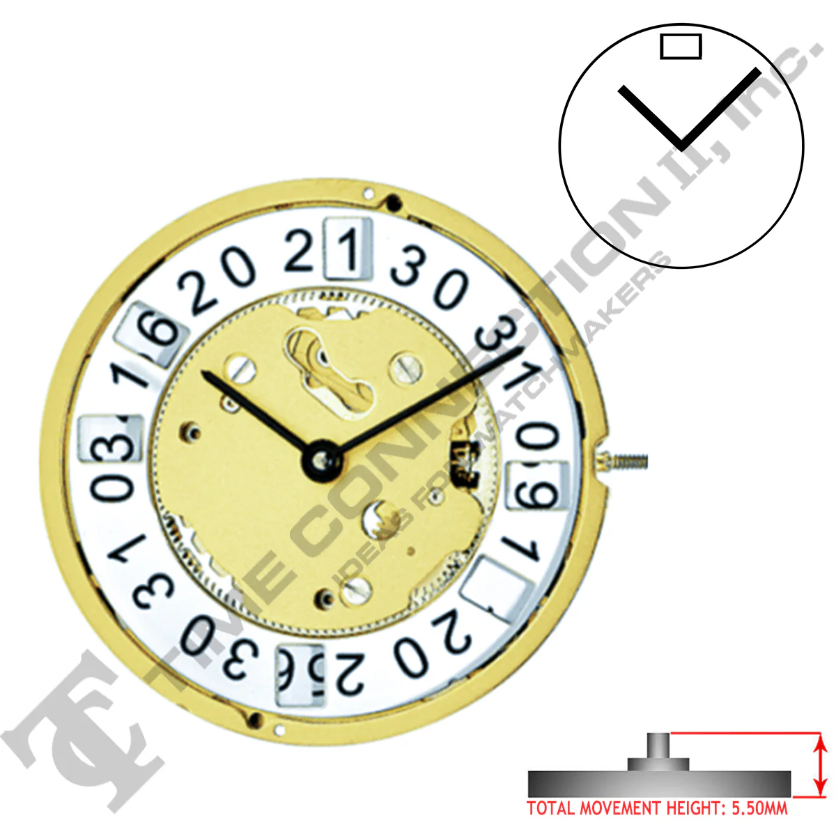 Harley Ronda 4002.B 2 Hands Swiss Made Quartz Movement Ht. 5.50MM (Various Dates) - Image 3