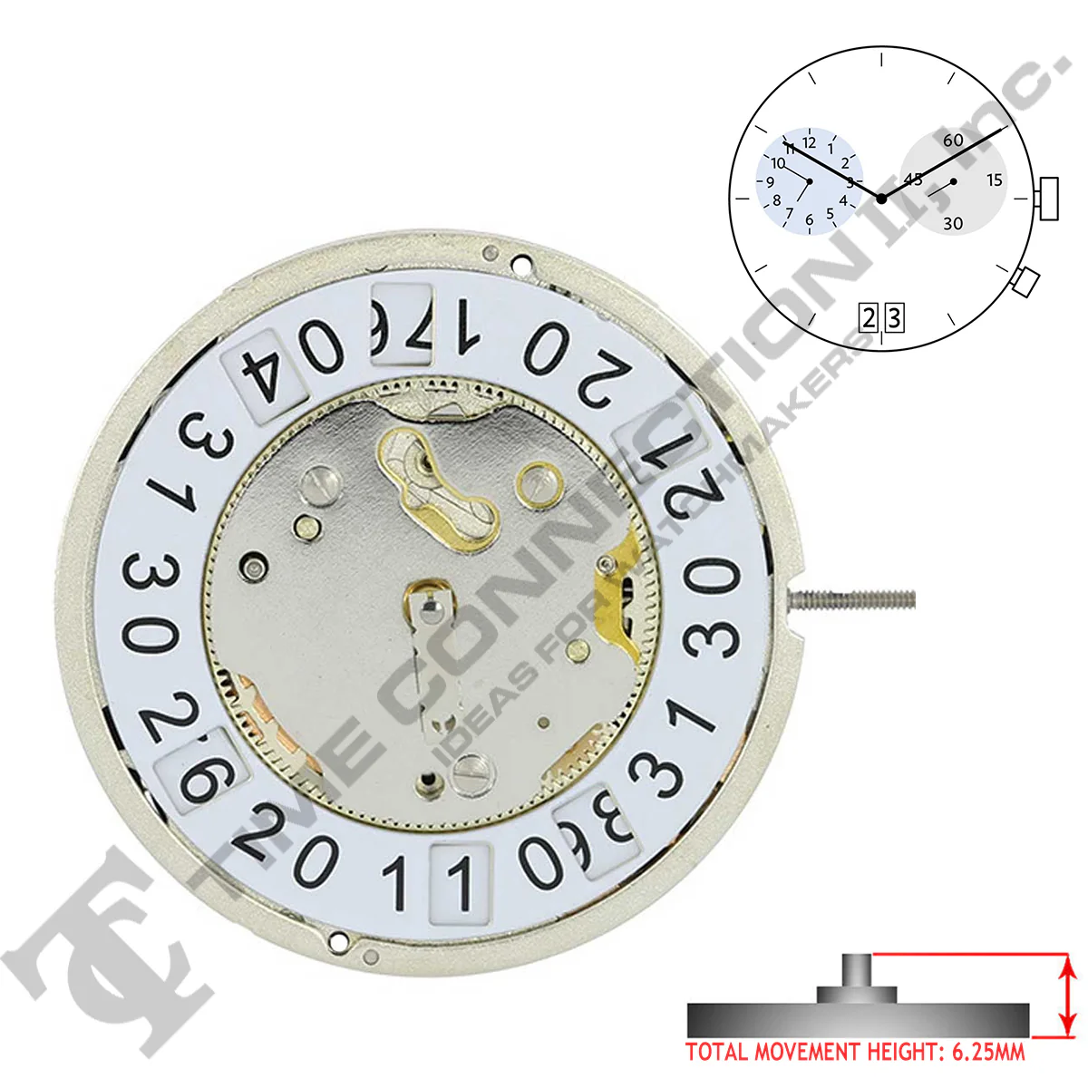 Harley Ronda 4120.B 2 Hands Quartz Movement Ht. 6.25MM - Image 2