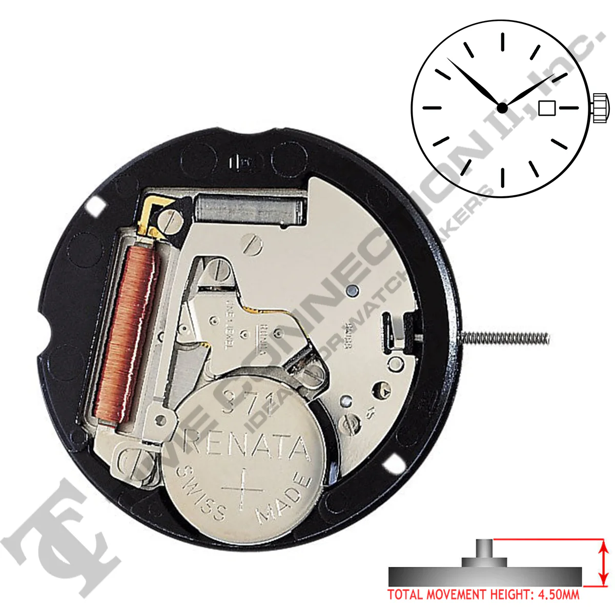 Harley Ronda 505 2 Hands Quartz Movement Ht. 4.50mm