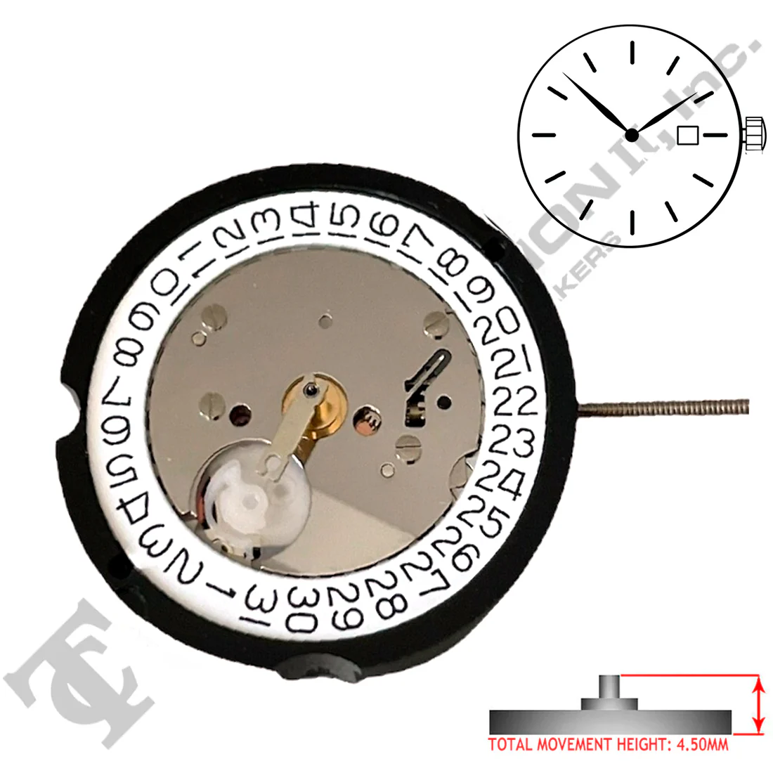 Harley Ronda 505 2 Hands Quartz Movement Ht. 4.50mm - Image 2