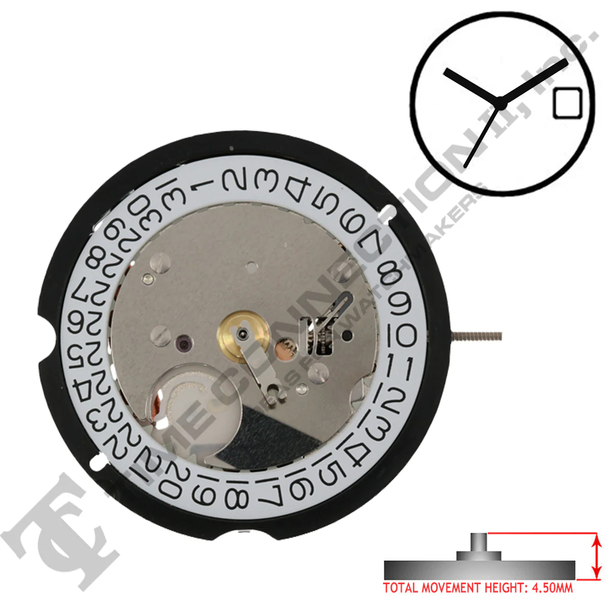 Harley Ronda 505 3 Hands Quartz Movement (Various Heights) - Image 2