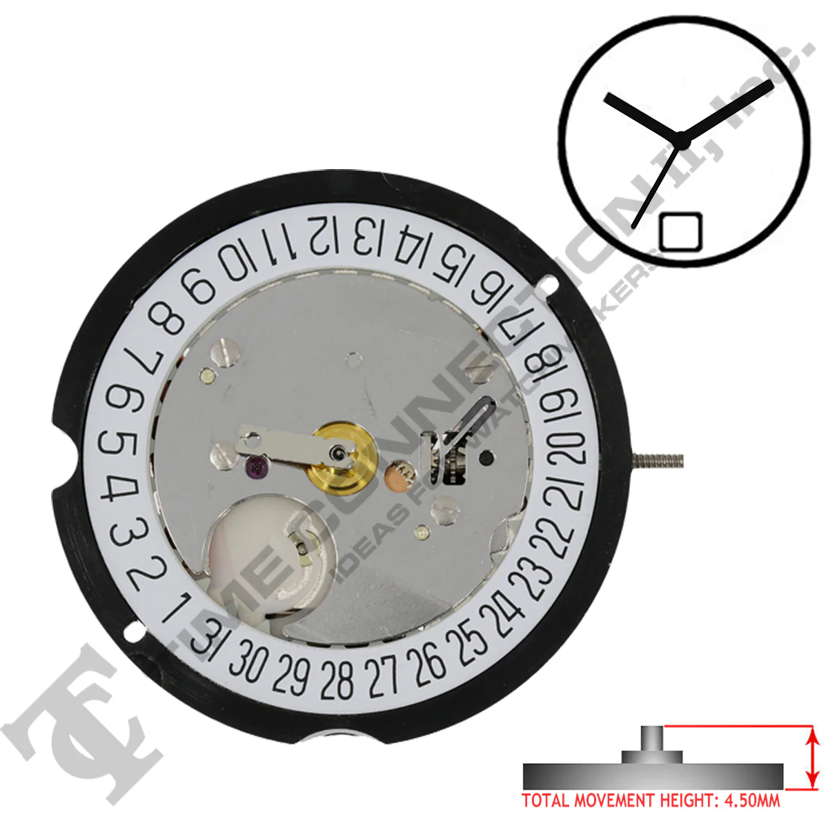 Harley Ronda 505 3 Hands Quartz Movement (Various Heights) - Image 3
