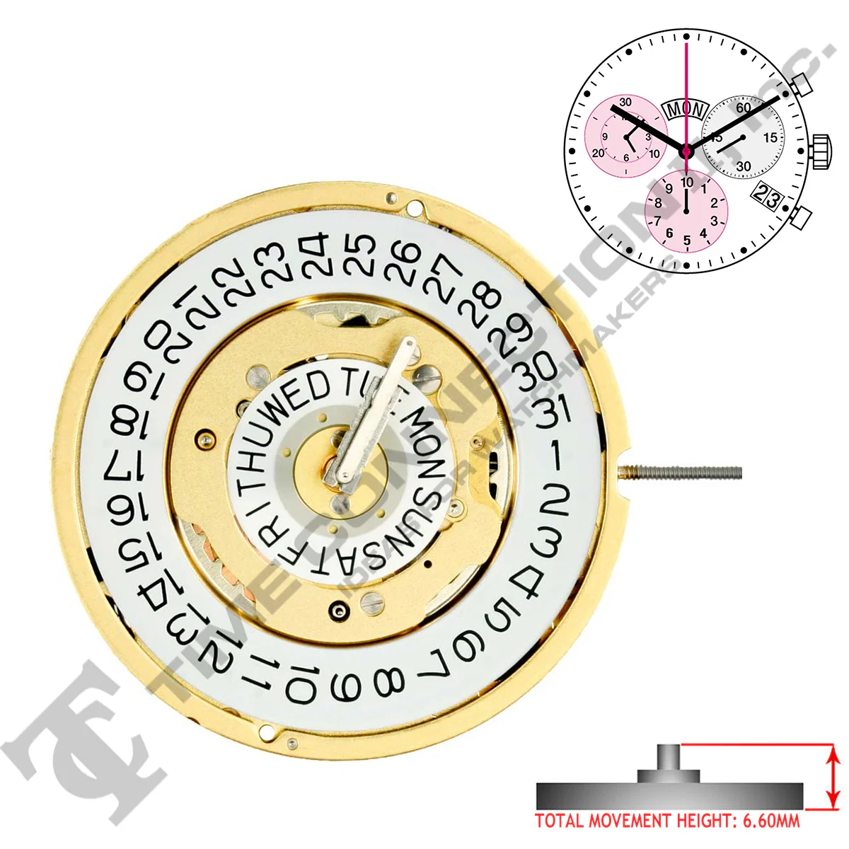 Harley Ronda 5050.E-S Swiss Made Quartz Movement Ht. 6.60MM - Image 2