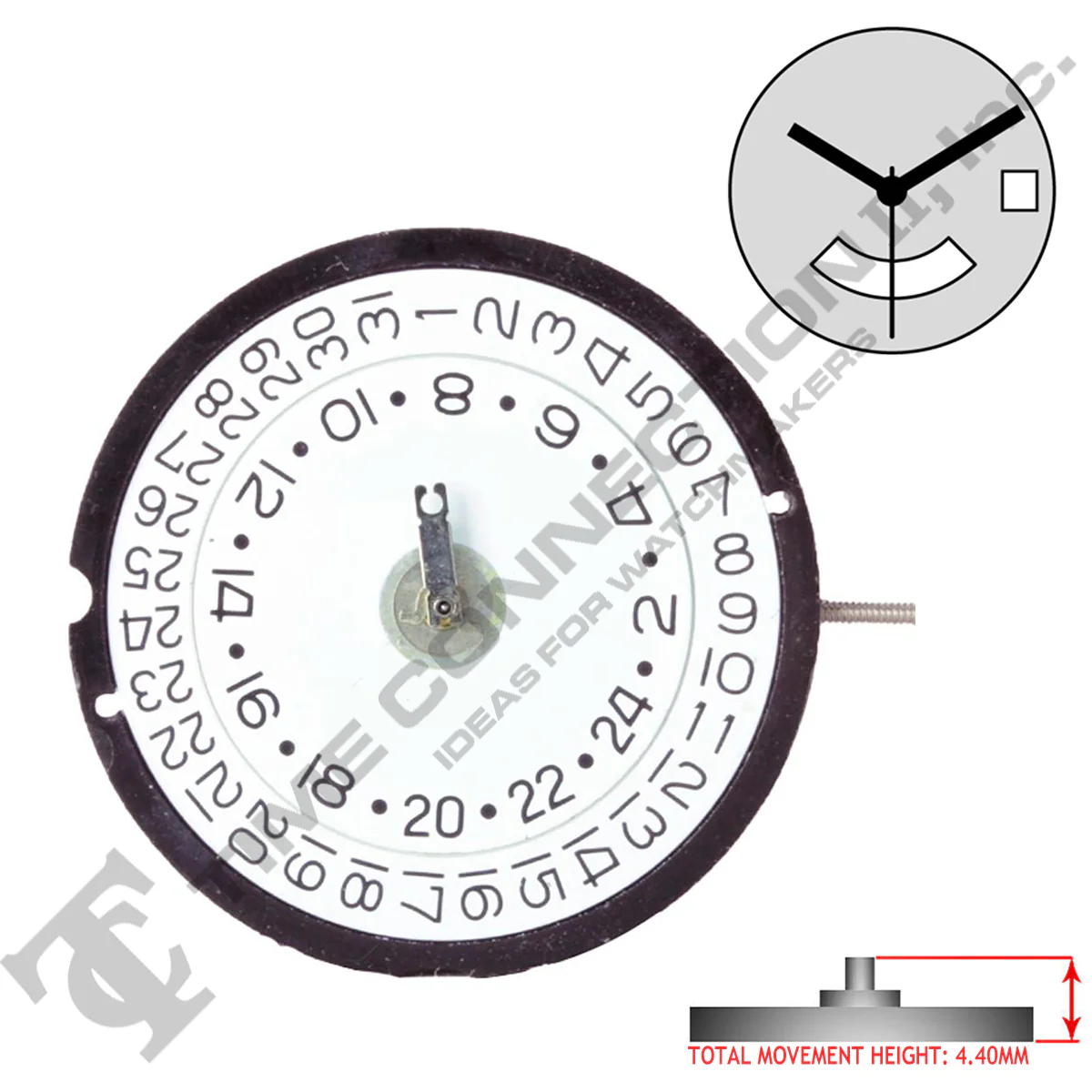 Harley Ronda 515 3 Hands (24 Hour Disc) Quartz Movement Ht. 4.40MM - Image 2
