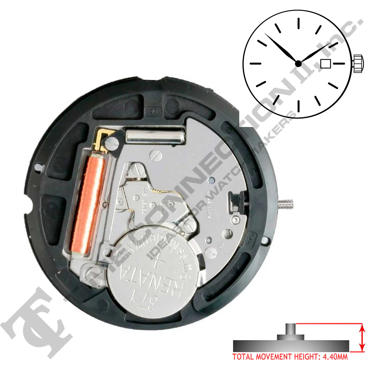 Harley Ronda 515 2 Hands Quartz Movement Ht. 4.10mm