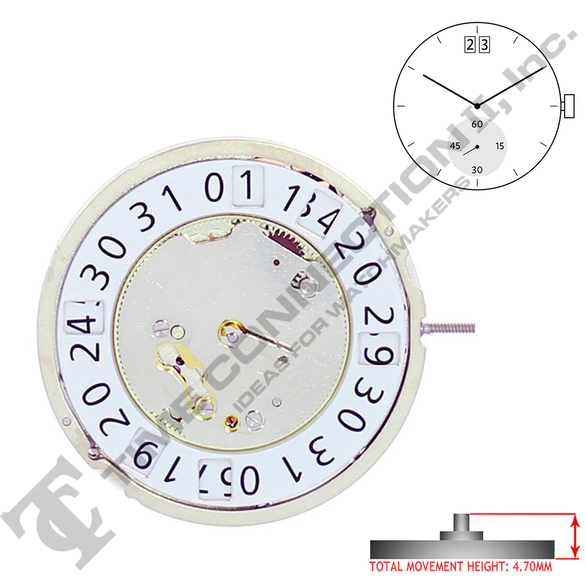 Harley Ronda 6004.B 2 Hands Quartz Movement Ht. 4.70MM (Various Dates) - Image 2