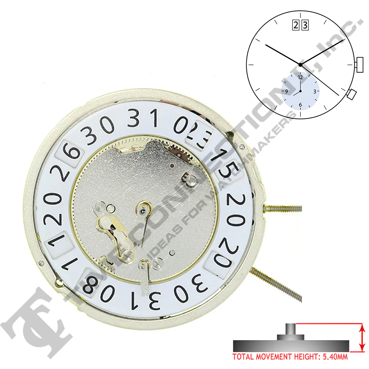Harley Ronda 6203.B 3 Hands Quartz Movement Ht. 5.40MM - Image 2
