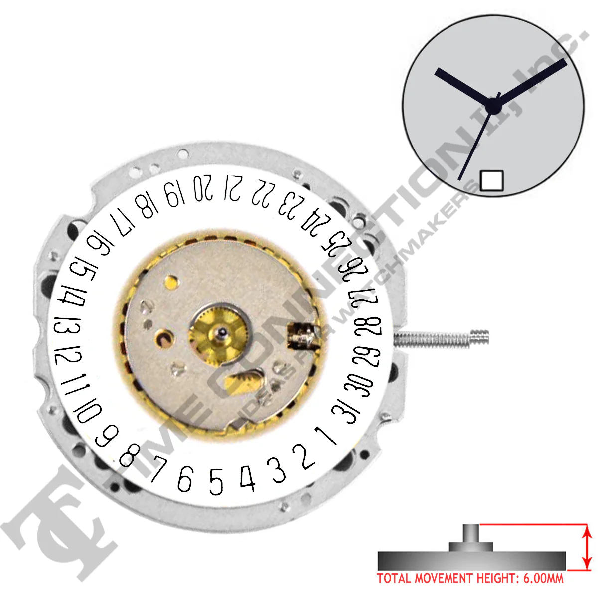 Harley Ronda 705 Lithium 3 Hands Quartz Movement Ht. 6.00MM (Various Dates) - Image 3