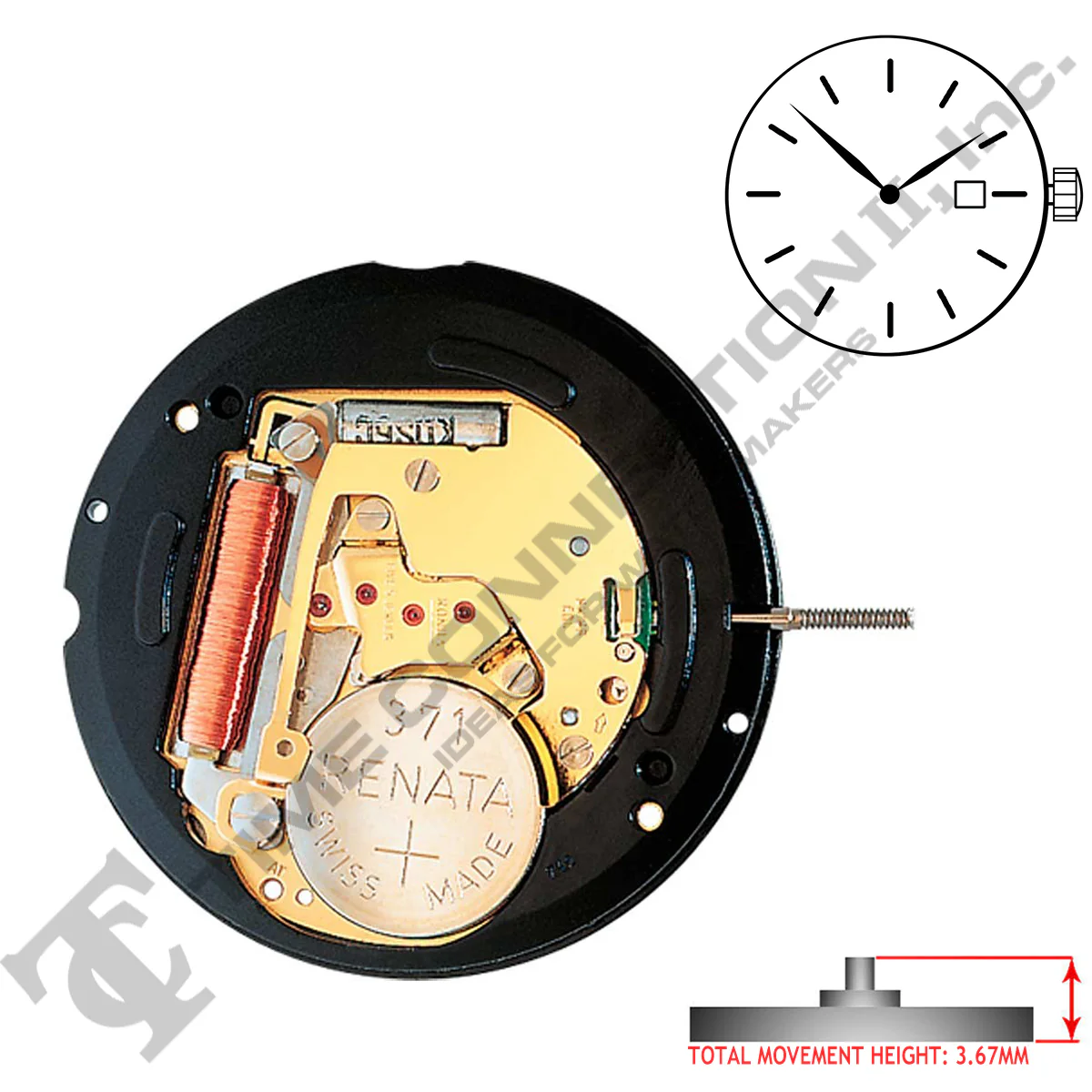 Harley Ronda 714 2 Hands Quartz Movement Ht. 3.67MM