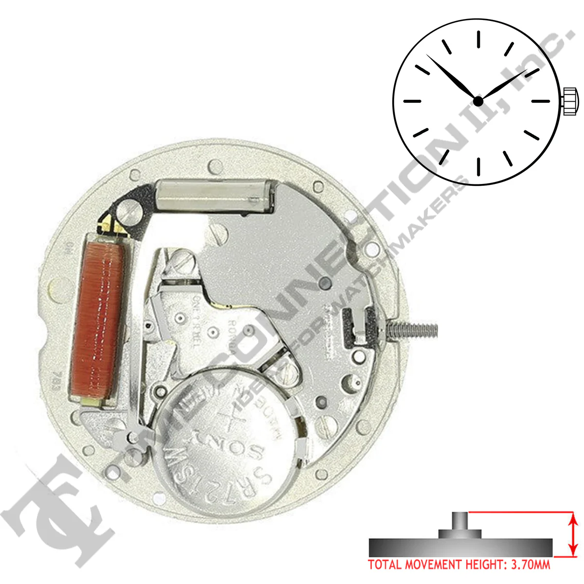 Harley Ronda 782 2 Hands Quartz Movement Ht. 3.70MM
