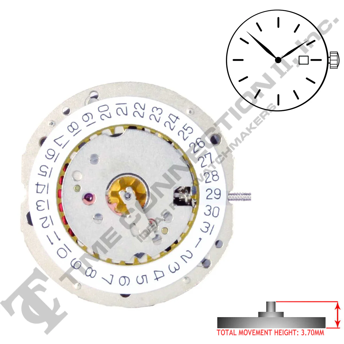 Harley Ronda 784 2 Hands Quartz Movement Ht. 3.70MM - Image 2