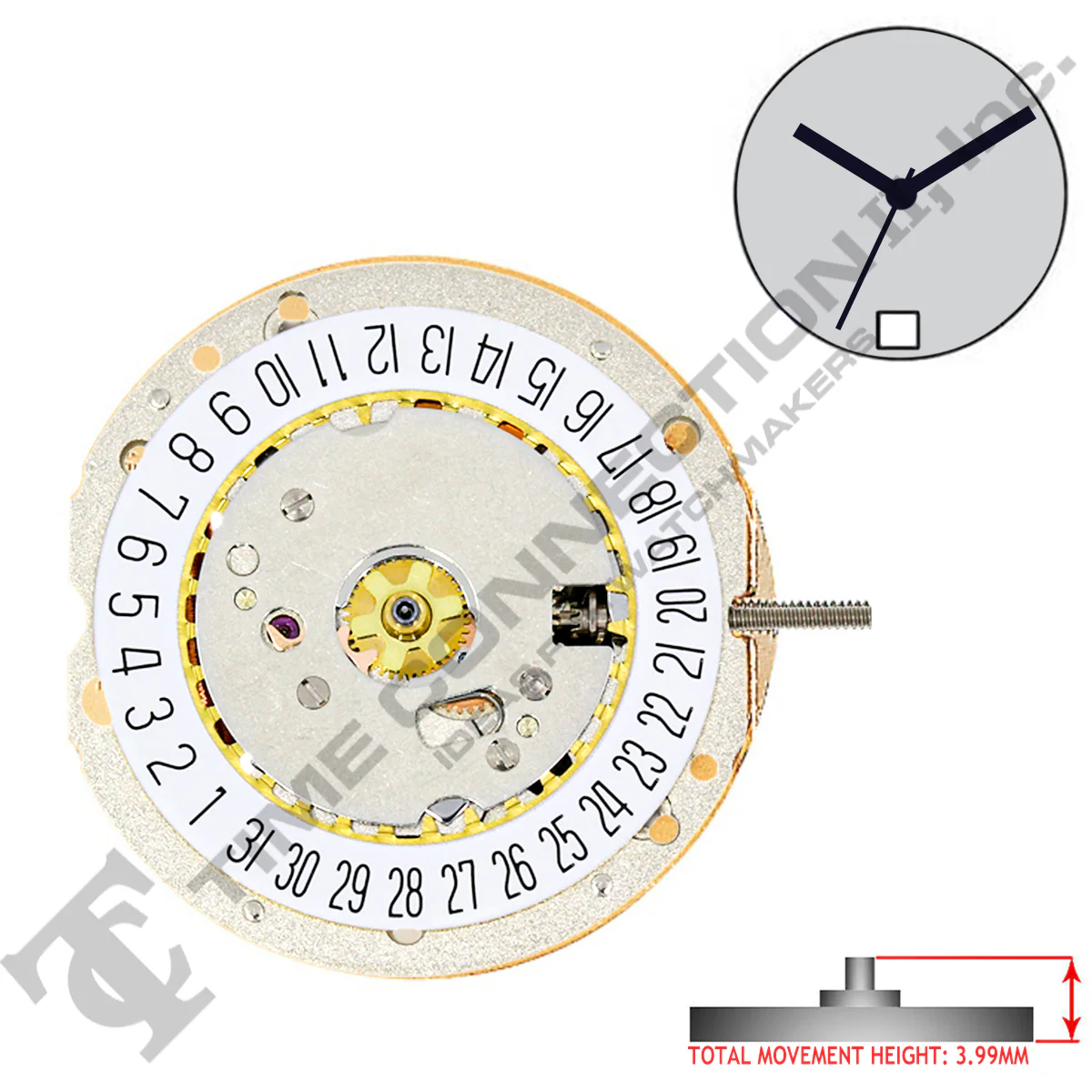 Harley Ronda 785 3 Hands  Quartz Movement (Various Heights) - Image 3