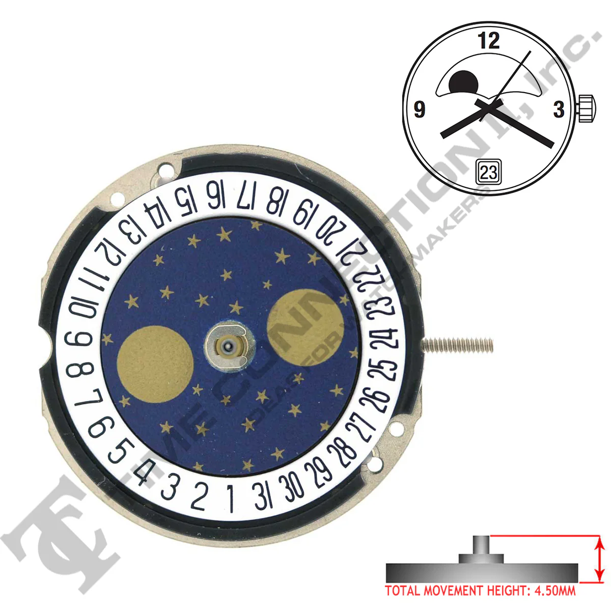 Harley Ronda 788 3 Hands Quartz Movement Ht. 4.50MM - Image 2