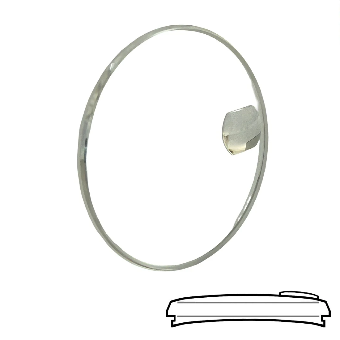Sapphire Crystal 25-9297C with Gasket to fit ROLEX - Image 2