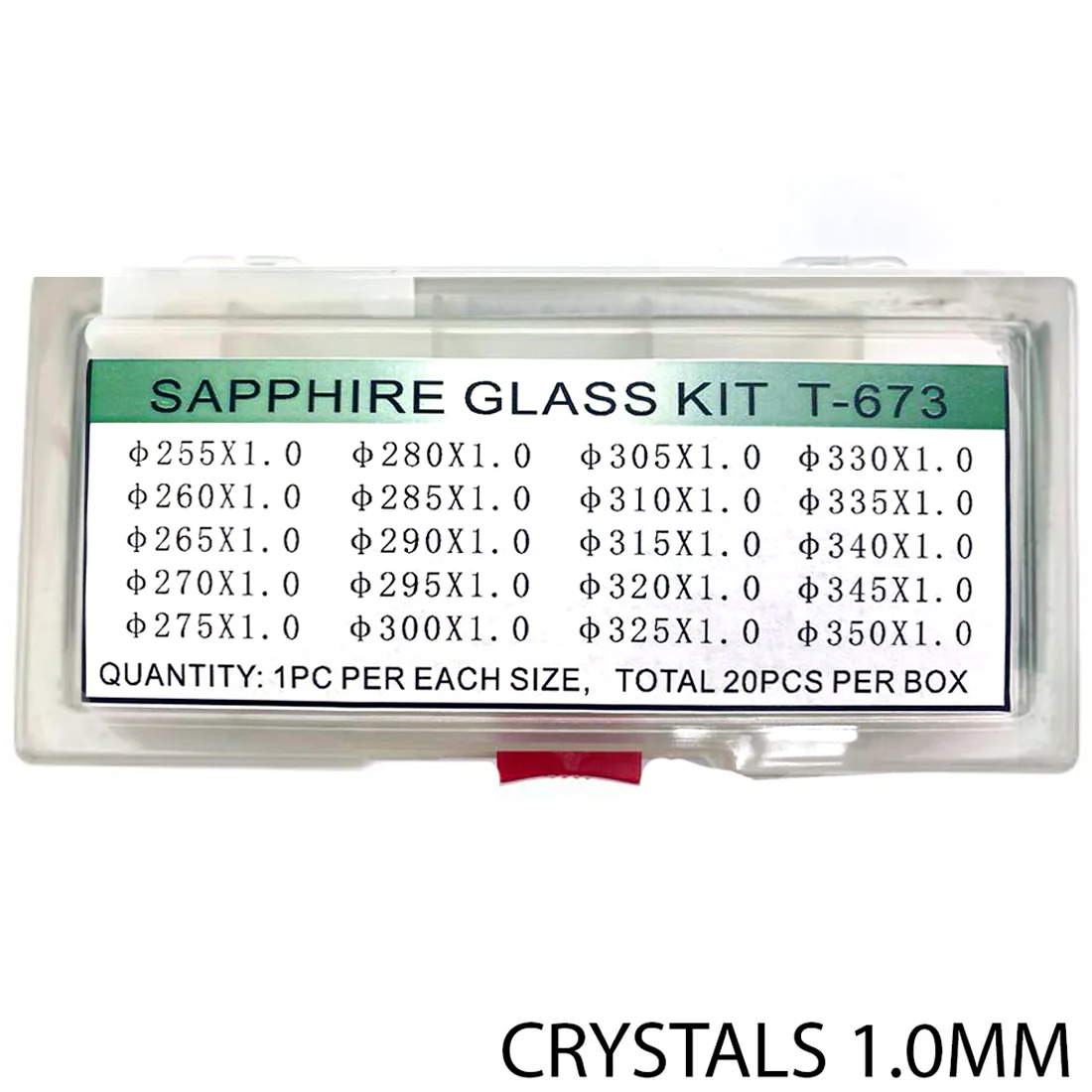 SC: 1.0mm Thick Sapphire Round Flat Sapphire Glass Crystals (25~35mm) Set of 20 PCs
