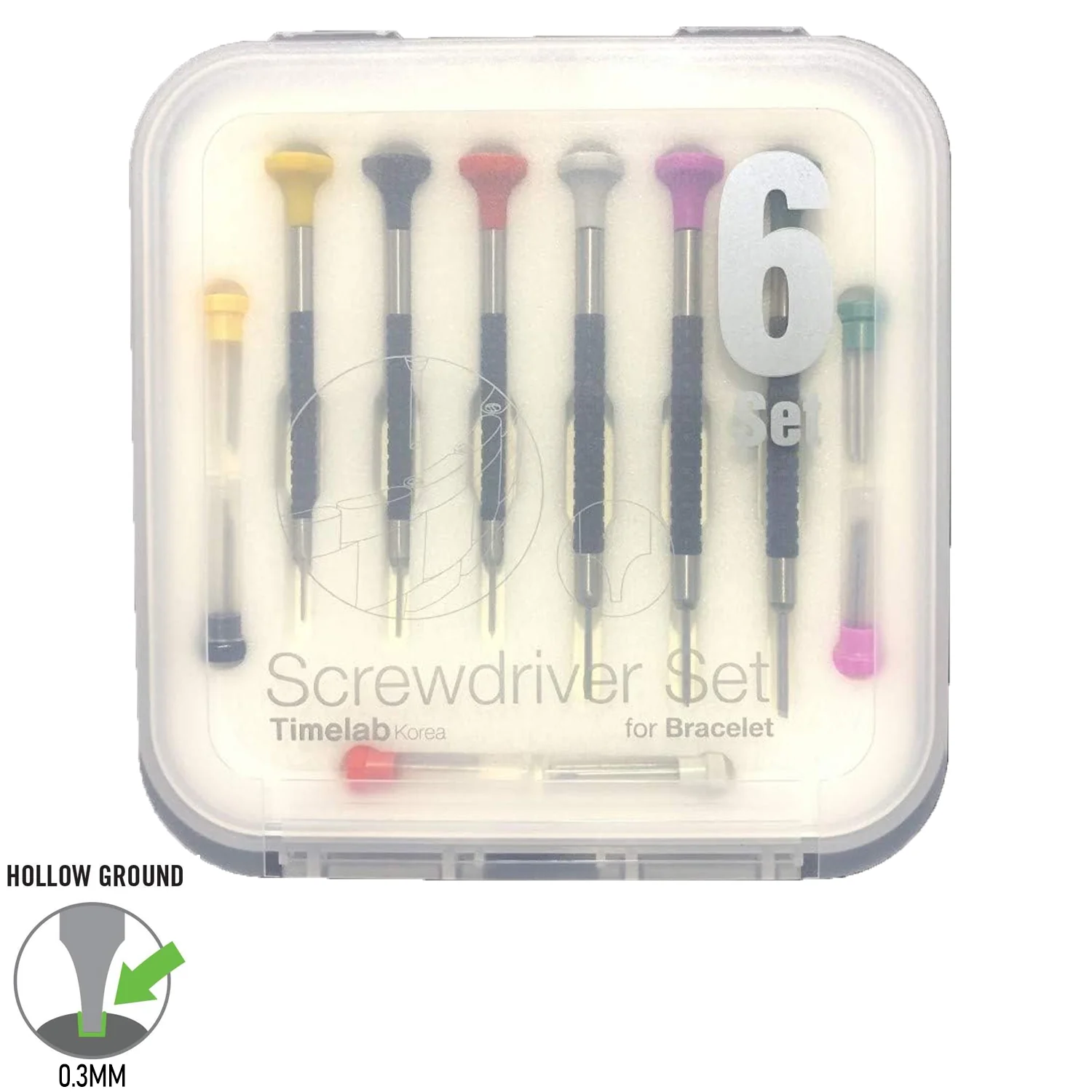SD-570, Set of 6 Hallow Ground "T" Tip Screwdrivers for Bracelets with Spare Blades - Image 3