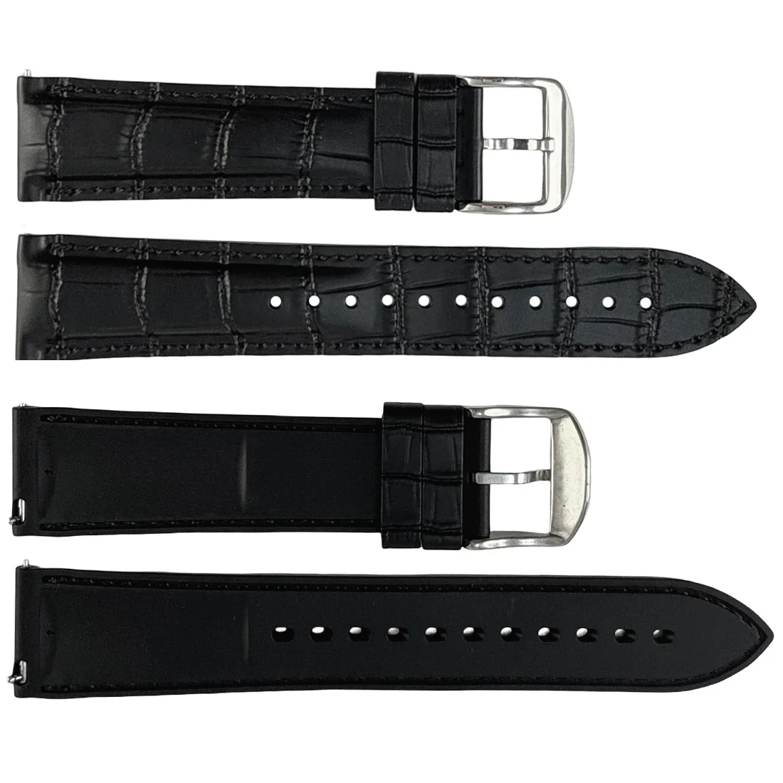 P710 Silicone Quick Release with Alligator Pattern Straps & Stainless Steel Buckle (18mm~24mm) - Image 2