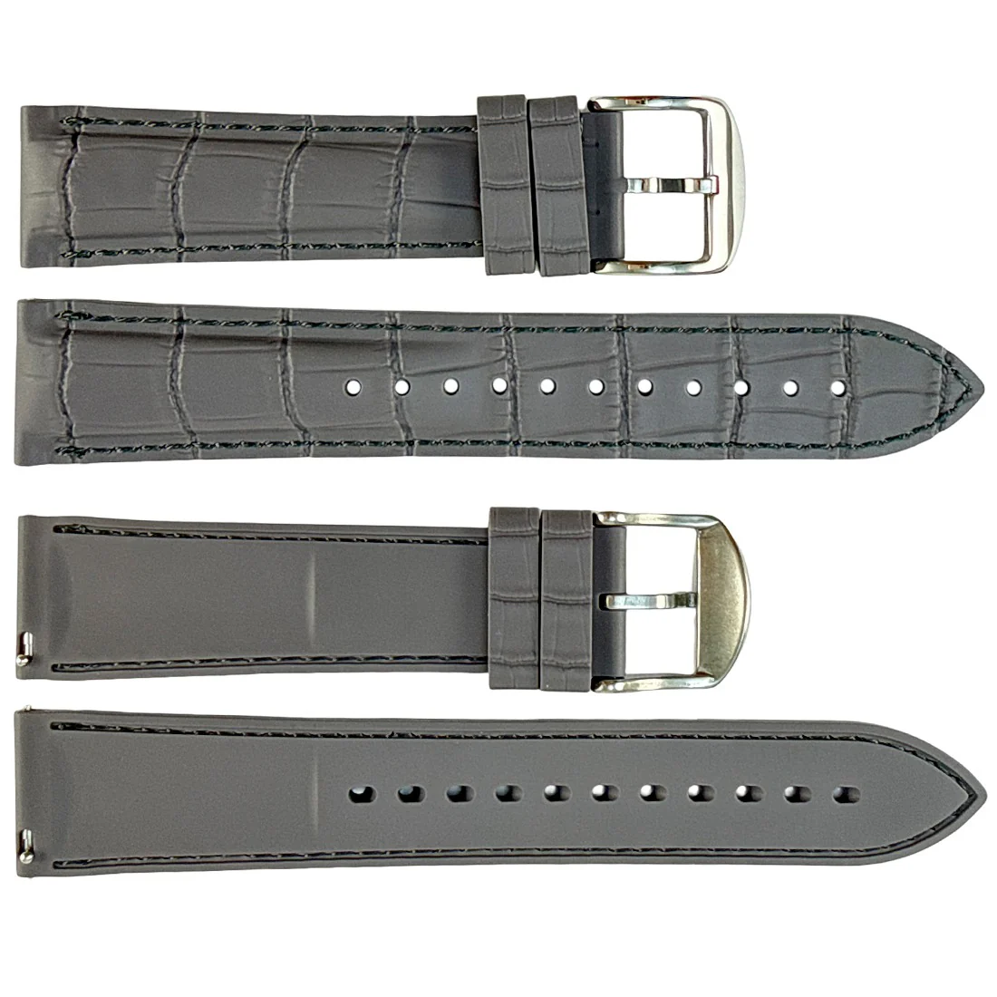 P710 Silicone Quick Release with Alligator Pattern Straps & Stainless Steel Buckle (18mm~24mm) - Image 5