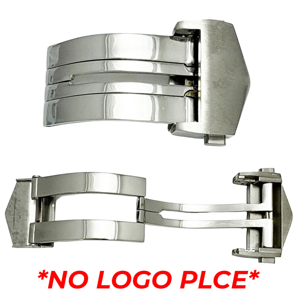 BC62, Stainless Steel Watch Shiny Finish Buckle Fits TAG Heuer (18mm~22mm) - Image 2