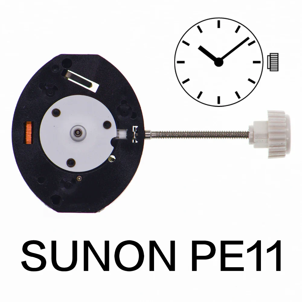 SUNON PE11 2 Hands Chinese Quartz Watch Movement Ht. 4.40mm