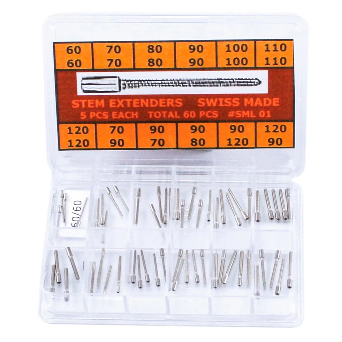 Swiss Made Stem Extenders Assortment (60 Pieces)