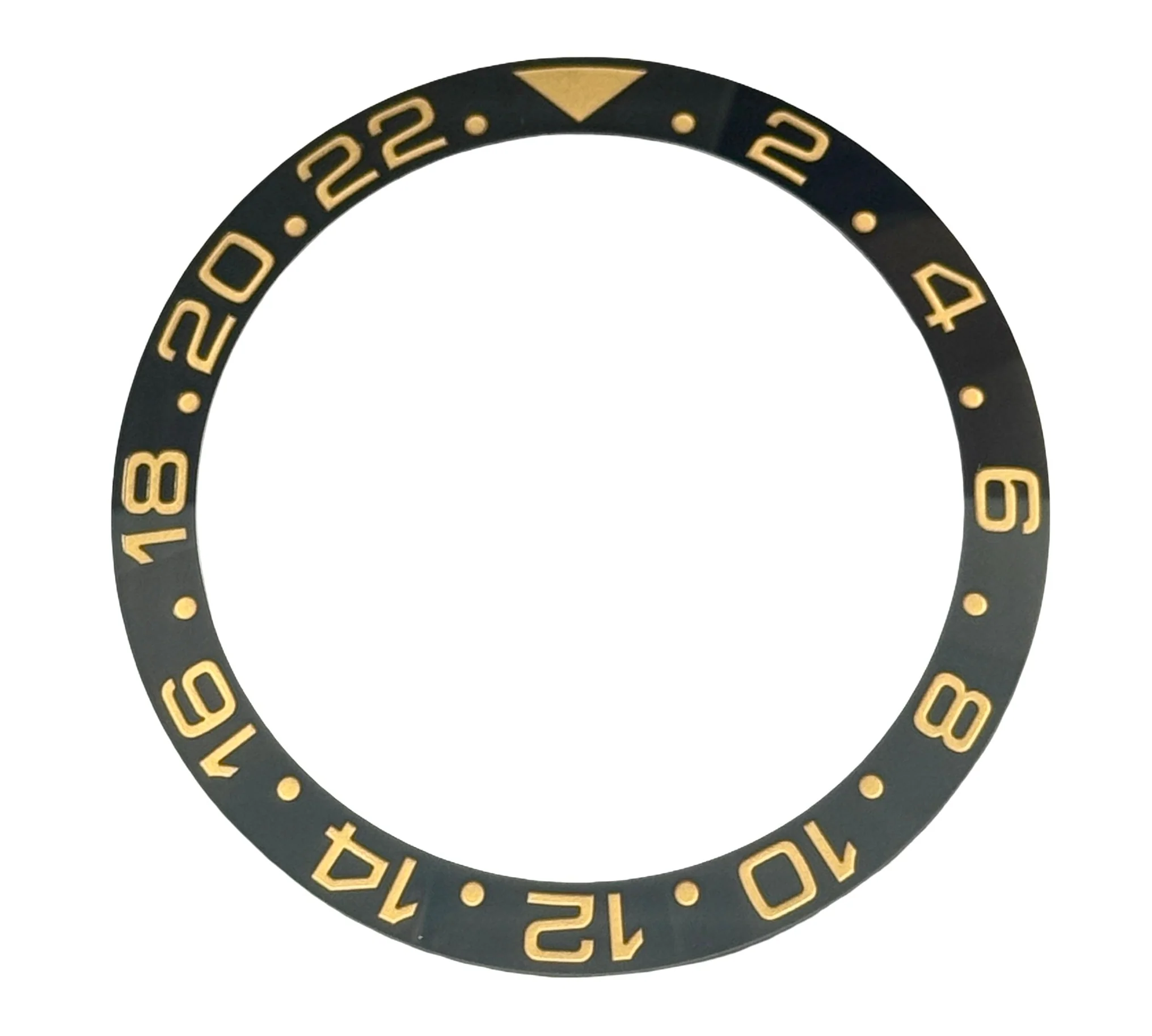 Swiss Quality 315-126713GRNR Bezel Insert (Black/Grey) to Fit Rolex GMT Sapphire Model