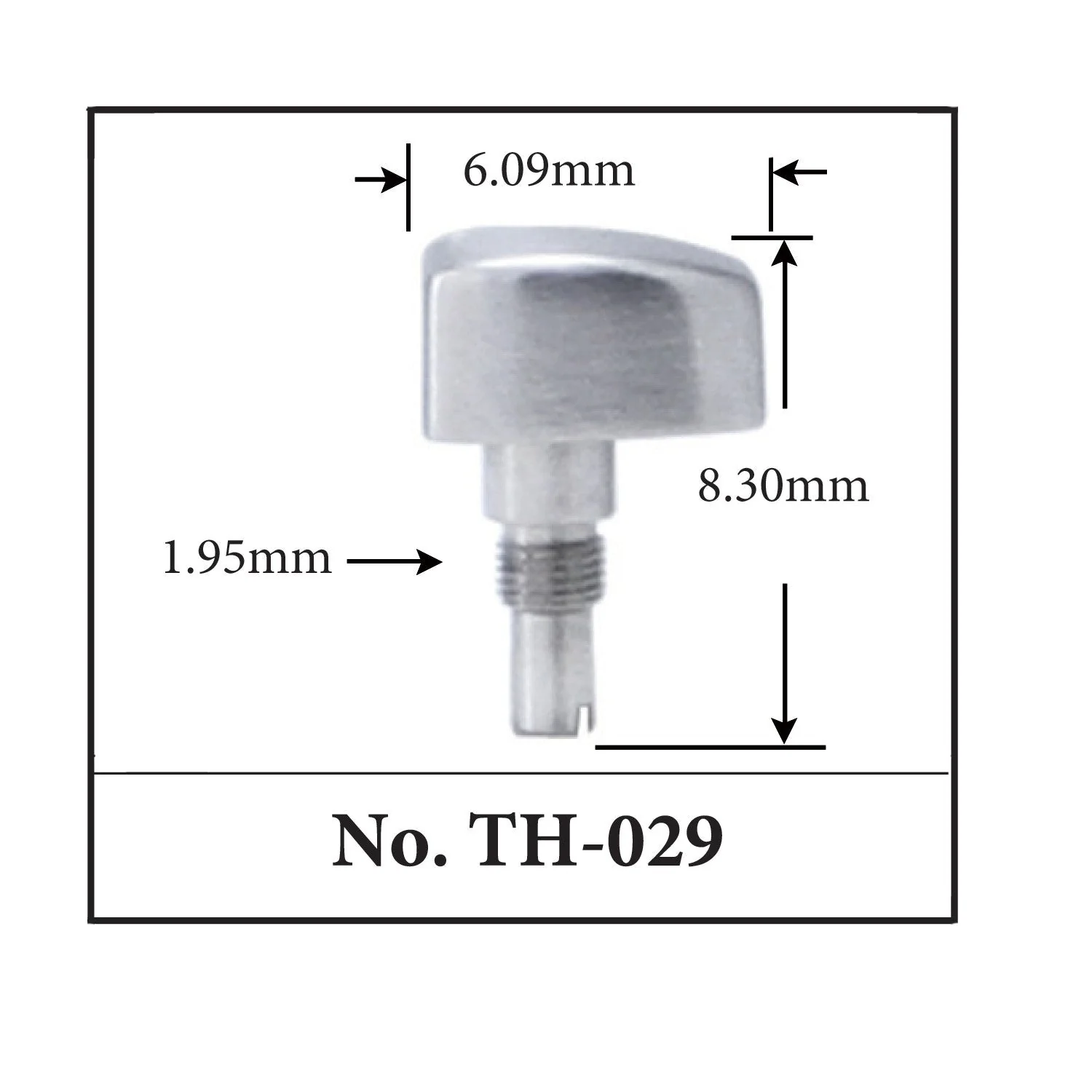 TH-029, Generic Pusher for TAG. (6.09mm x 8.30mm x 1.95mm)