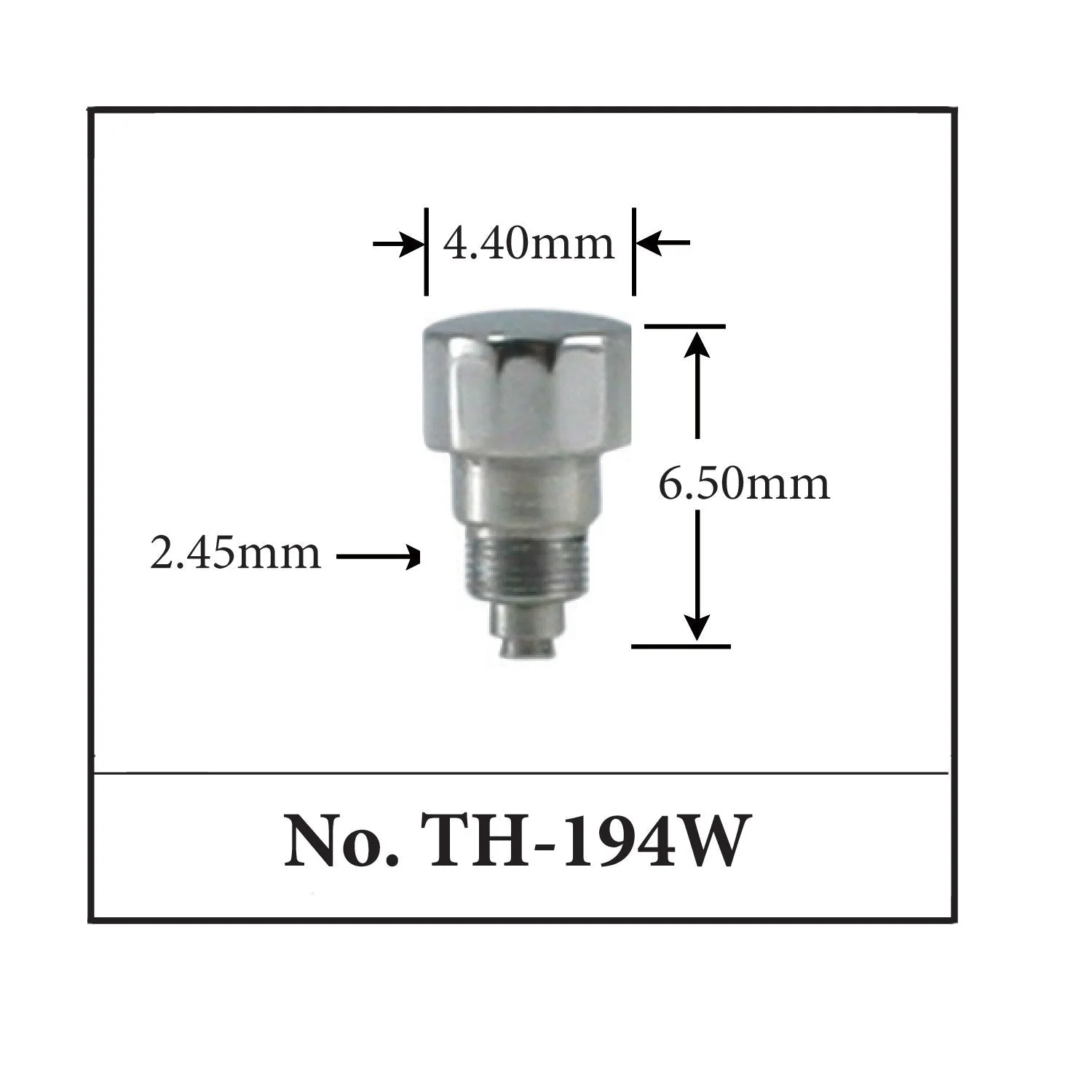 TH-194W, Generic Pusher for TAG. (4.40mm x 6.50mm x 2.45mm)