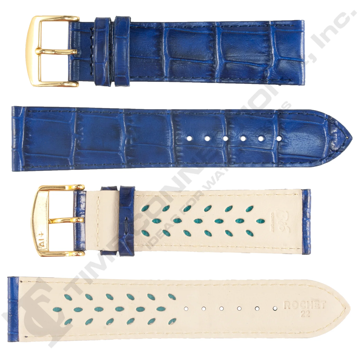 ROCHET ZRC No. 519 Alligator Grain Fine Leather Aerocomfort Straps (12mm~30mm) - Image 5