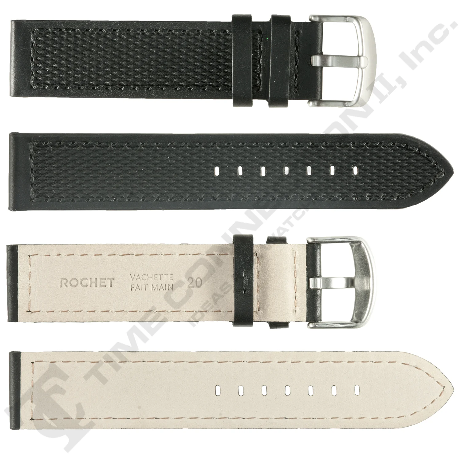 ROCHET ZRC No. 543 Neoprene Cowhide Grain Fine Leather Straps (18mm~22mm) - Image 2