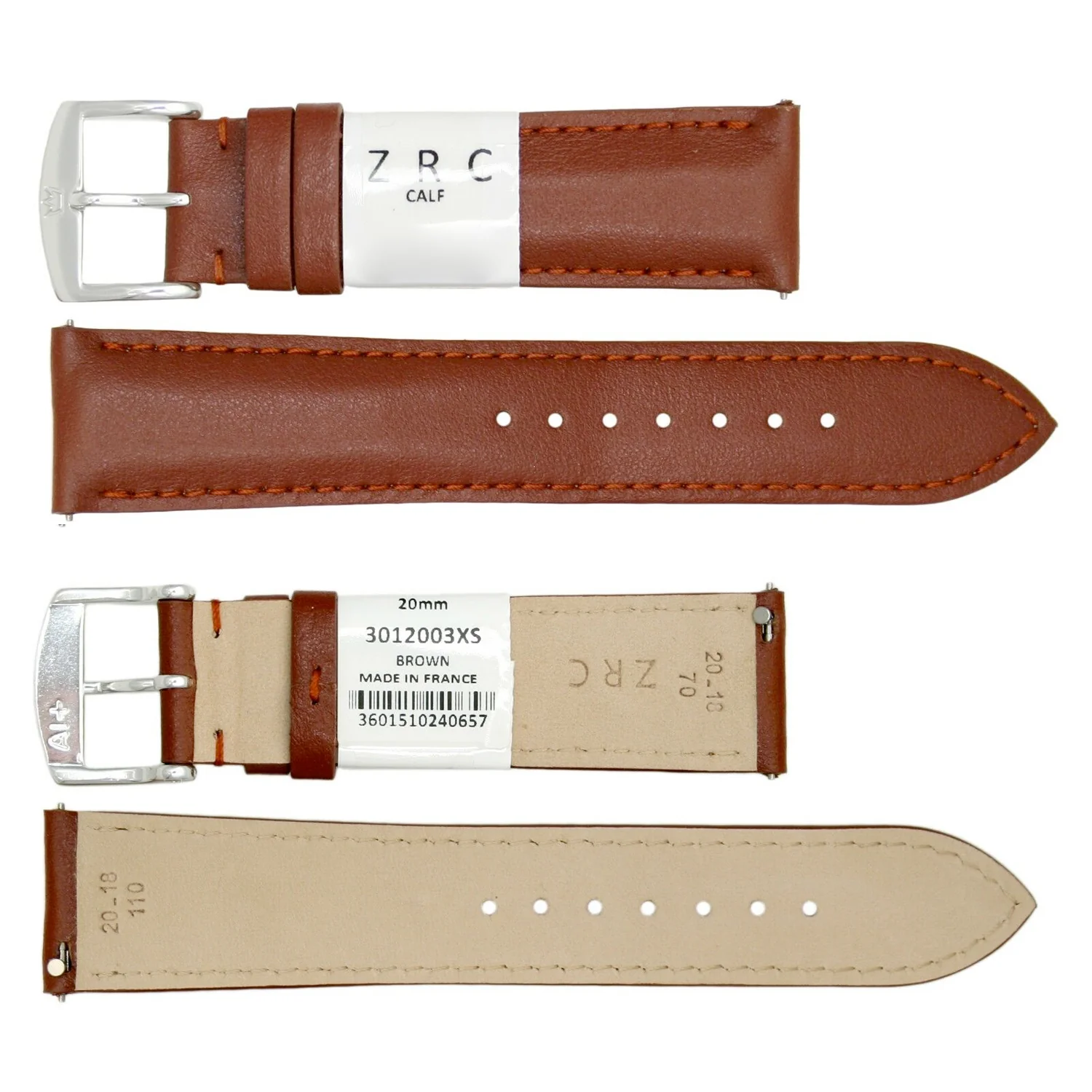 ROCHET ZRC No. 301 Calfskin Grain Fine Leather Quick Release SHORT Straps (12mm~22mm) - Image 4