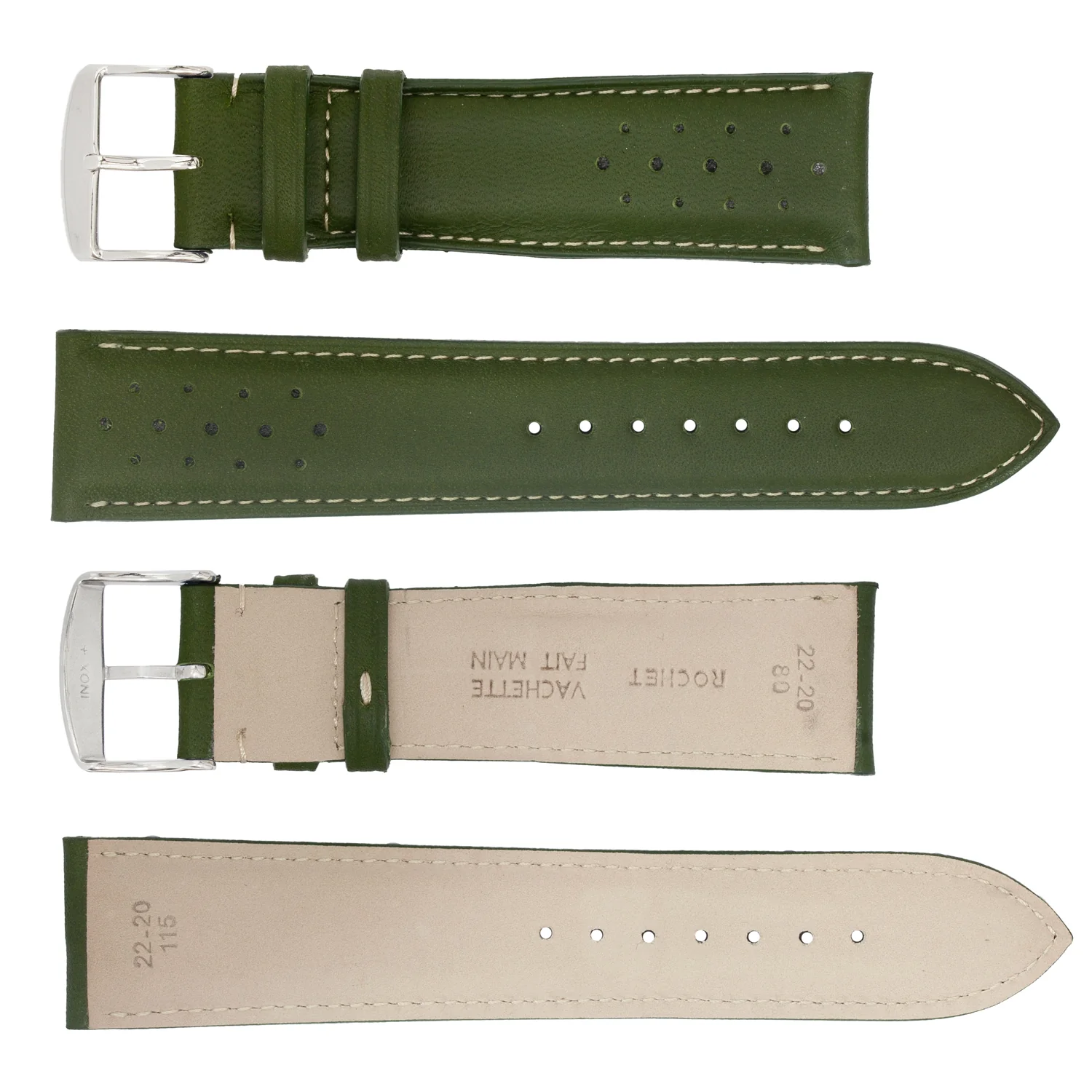 ROCHET ZRC No. 542 Cowhide Sport Fine Leather Straps with Contrast Stitching (18mm~22mm) - Image 5