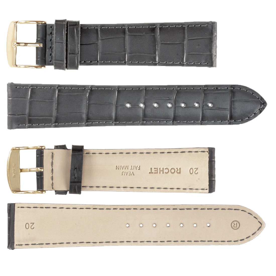ROCHET ZRC No. 549 Alligator Grain Fine Leather Straps (12mm ~ 24mm) - Image 6