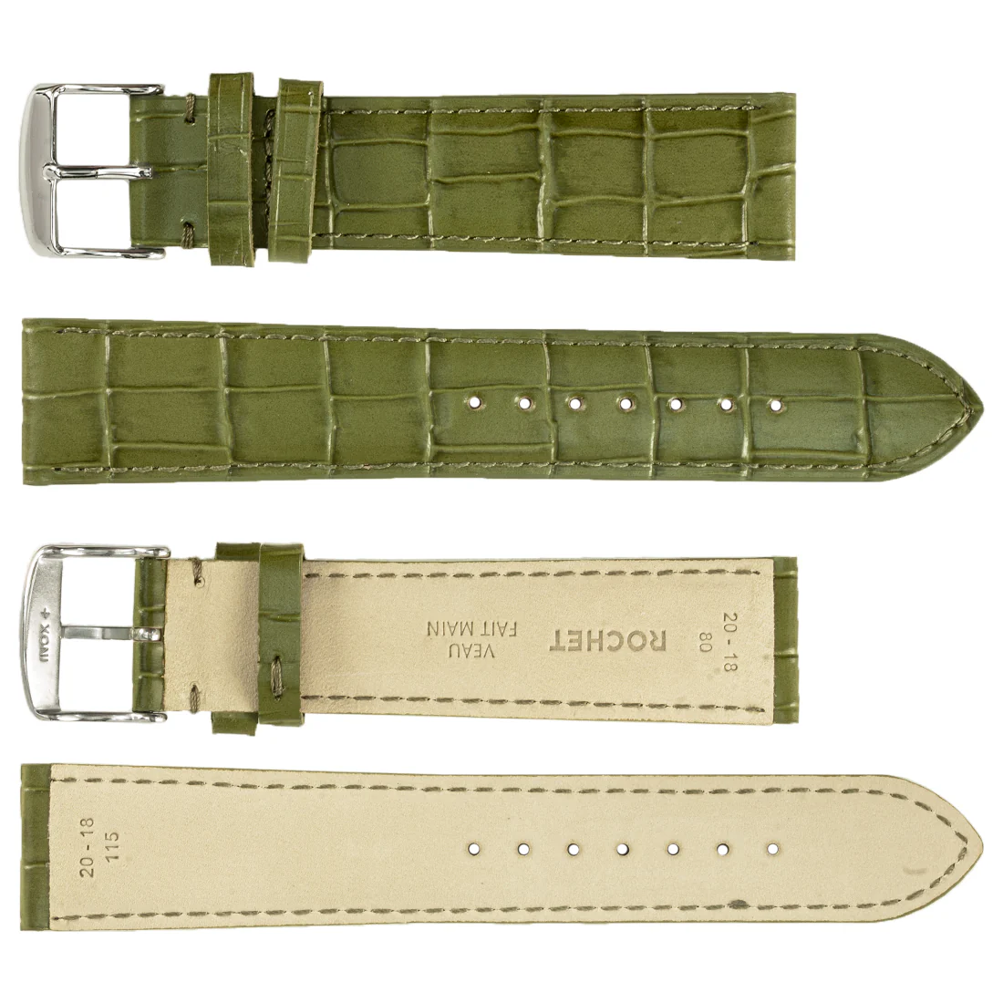 ROCHET ZRC No. 549 Alligator Grain Fine Leather Straps (12mm ~ 24mm) - Image 7