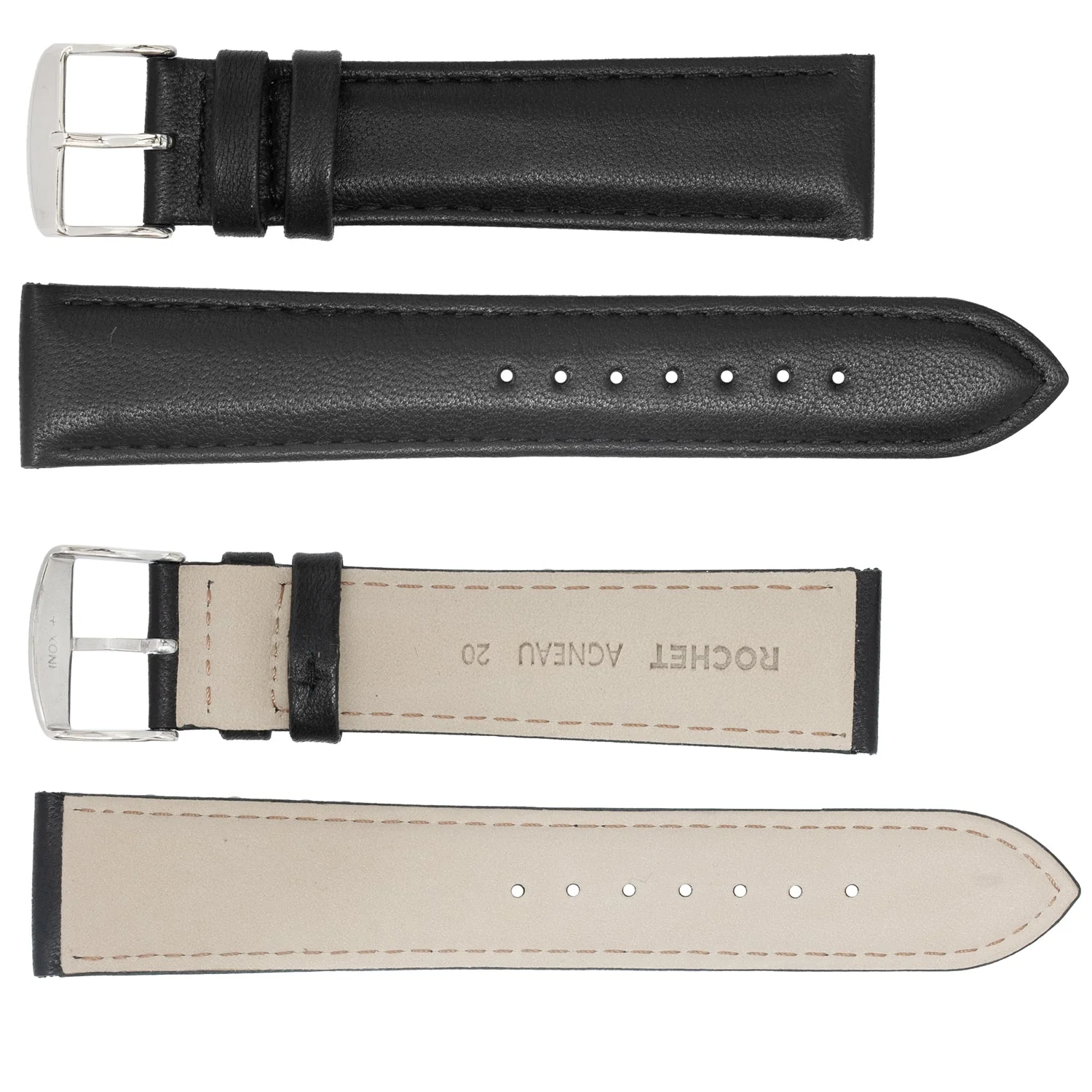 ROCHET ZRC No. 633 Long Lamb Padded Fine Leather Straps (12mm~22mm) - Image 2
