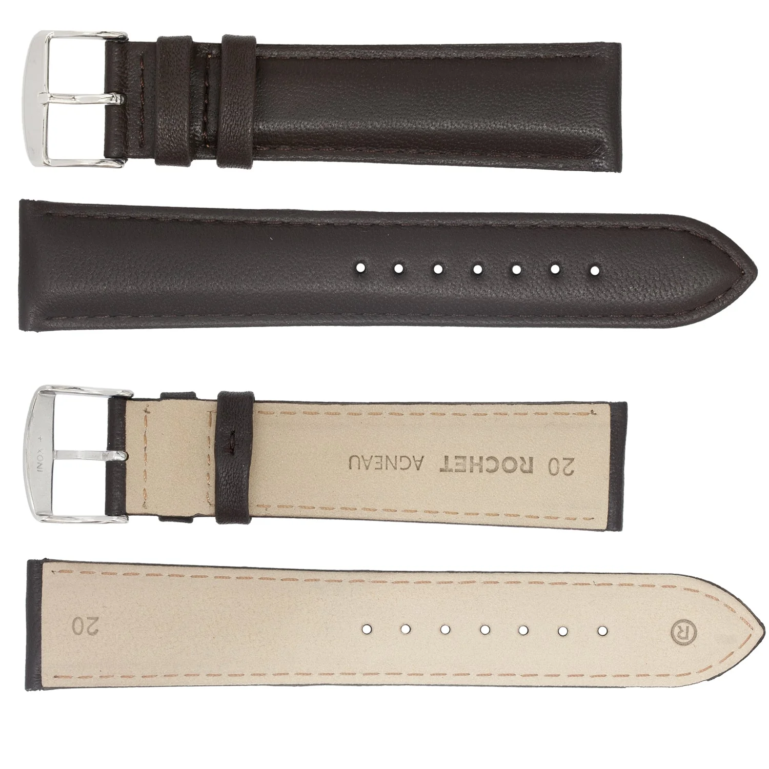 ROCHET ZRC No. 633 Long Lamb Padded Fine Leather Straps (12mm~22mm) - Image 3